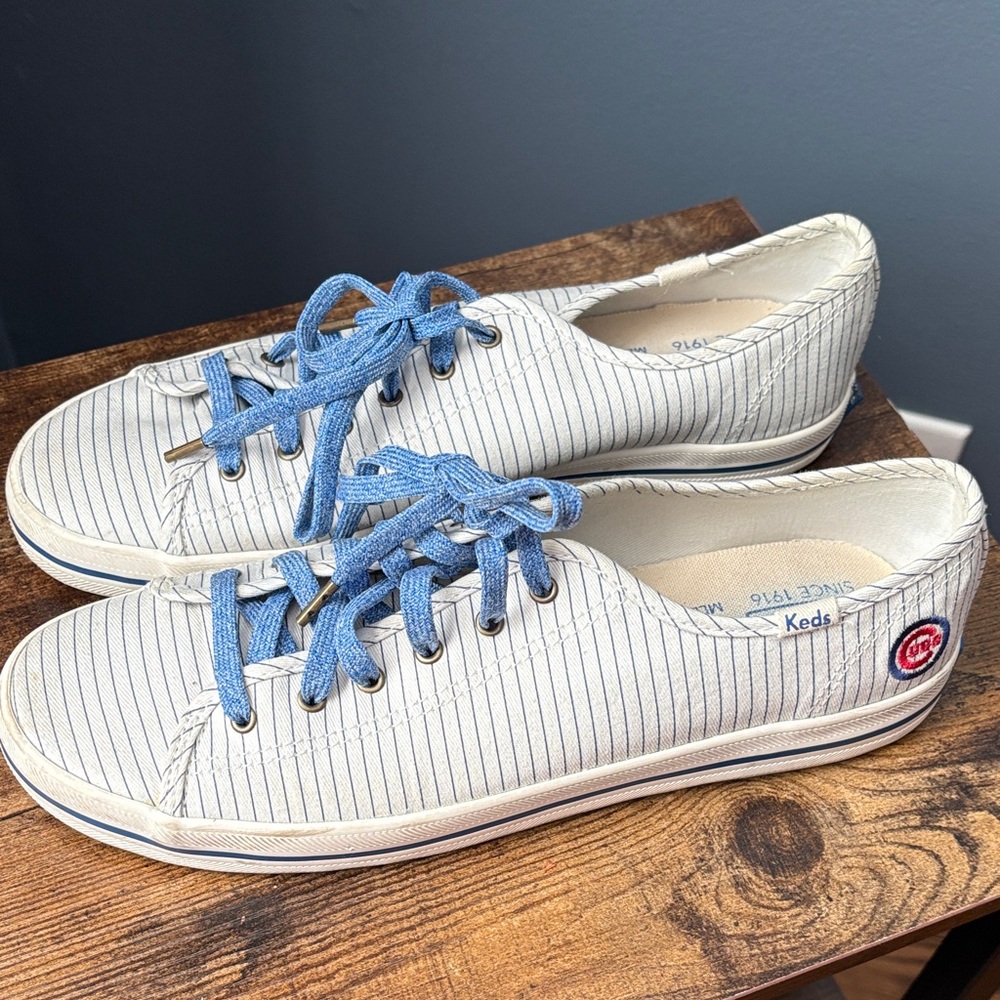 Keds Women's MLB Chicago Cubs Pinstripe Sneakers Size 10